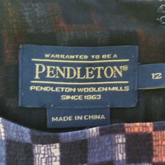 Pendleton Patterned Short Sleeve Maxi Dress Size 12 - Picture 4 of 8